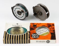 J W Young & Sons Pridex Fishing reel: Smooth foot, 2 screw drum release together with Milwards