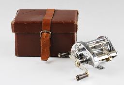 Hardy The Elarex nickel plated bait casting multiplier reel: fine condition, casting brake ratchet