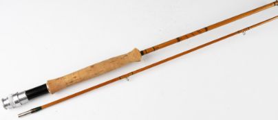 Fine Rob Wilson Maker Brora split cane fly rod: 8ft 2in 2pc – line 6# - with Fuji style butt and tip