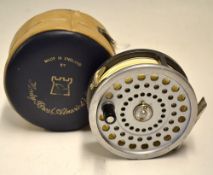 Hardy Bros “Marquis Salmon No.1” alloy fly reel - 3 7/8 inch diameter with smooth alloy foot, “U”