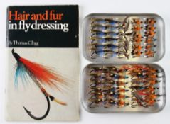 Collection of Thomas Clegg hand tied flies, signed book and hand written letter (3) - Richard