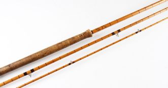 Hardy Bros Alnwick “The Wye” split cane Alec owner’s Salmon fly Rod: 12’6” 3 piece with clear