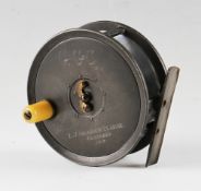 Dingley for A Carter & Co of South Moulton Street, 4” alloy salmon fly reel: white handle, heavy