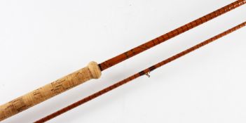 Fine B James and Son England Richard Walker MK 1V Avon split cane rod: 10’2” two-piece-red Agate