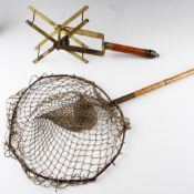 Army and Navy C S Ltd Victoria Street London handheld brass and wooden folding line drier -fitted