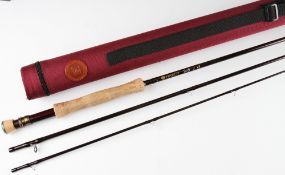 Fine Hardy “The Swift” carbon fly rod: 11ft 3pc - line 7# - the first two guides are fuji lined -