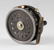 Westley Richards Perfect Style Fly Reel: 3.5” perforated face, brass rim tensioner, brass line