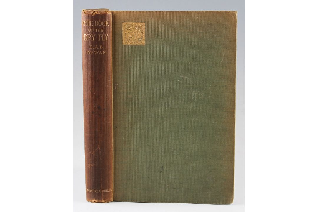 Dewar, George A B – The Book of the Dry Fly London 1897 1st edition 4 plates of flies green cloth - Image 1 of 2