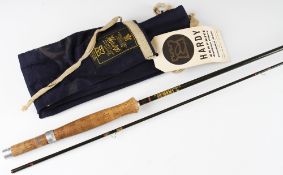 Hardy Bros “Hardy Graphite” trout fly rod: 8ft 6in 2pc - line 6/7# - with trumpet shaped cork handle