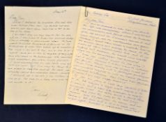 Richard Walker Letters 1983 (2) – 12th May and 1st July both hand written and signed Dick – the