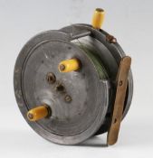 Haynes Cork Silex style alloy casting reel: 4” dia., with customised correct 1/4 rim cut – smooth