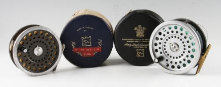 Pair of Hardy Marquis Salmon reels, To consist 4” Salmon No 1 smooth foot and No2 ribbed foot – 2