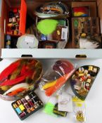 Selection of Fly Fishing Feathers, hackles and Capes: To include Hooks, Line, Hackles, Silk tying