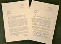 Richard Walker Letters 1983 and Victor 100 Reel c/w spare spool (3) – dated 13th and 25th July