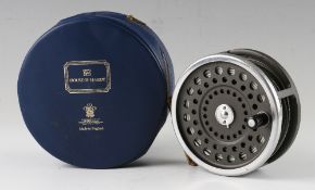 Hardy Marquis No. 2 Salmon fly reel: 4” dia with black ebonite handle, two screw drum release latch,