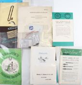 C Farlow Fishing Ephemera: Consisting of Adverts, Mail Cards, Leaflets, Carded B-B Swivel,