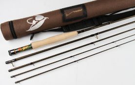 Roger Beale purpose built high module carbon fly rod – 10ft 4pc c/w spare tip, line 3/4 #, with 2x