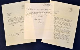 Richard Walker letters 1983 (3) – 2x typed and one hand written and hand signed “Dick” – all with