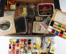 Selection of Fly Fishing Feathers, hackles and Capes: To include Hooks, Line, Hackles, Silk tying