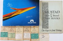 Mustad Fishing Trade Catalogue, Oslo Norway fishing hooks 206 page book together with a earlier