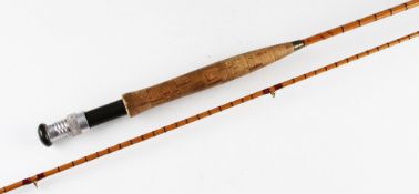 Good Cummins Bishops Auckland “Cummins Pintail” split cane fly rod ser. no. 33727: 8ft 9in 2pc–