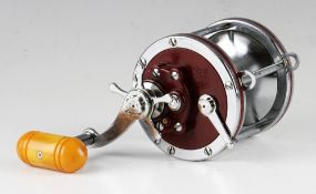 Penn Senator 114-H Big Game Reel: Stainless steel frame with Bakelite end plates, on/off check, star