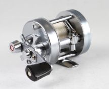 Abu Ambassadeur 2500C High Speed level wind multiplier - silver grey end plates - chrome foot