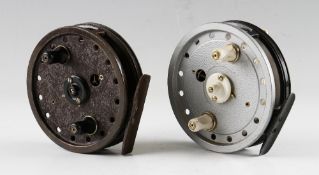 2x centre pin reels – Good Edgar Sealey Float Queen 4” Centre pin reel retaining much of the