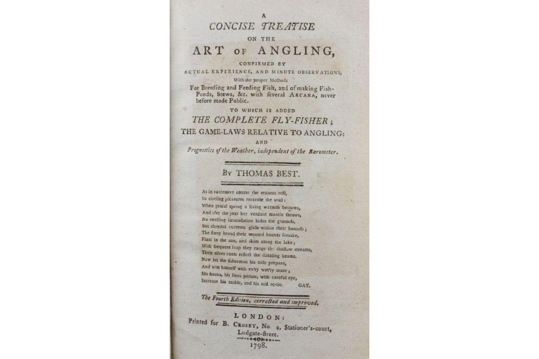 Best, Thomas – A Concise Treatise on the Art of Angling, published 1798 4th edition engraved frontis - Image 2 of 2