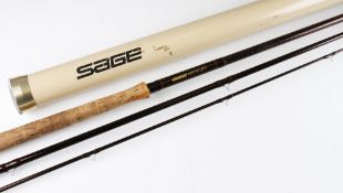 Good Sage Graphite III salmon fly rod: 15ft 3pc - line 10# - weight 8 7/8oz – 2x lined butt guides