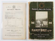 Hardy Angler’s Guide 1921 Heavy creases to front/rear covers, faded red cloth spine, internally
