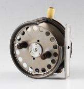 Hardy The Silex No.2 alloy drum spinning reel: 3.75” diameter, twin black handles, 3 screw latch,