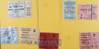 1971/72 Manchester Utd league match tickets homes v Manchester City, Southampton, Liverpool,