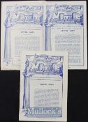 1948/49 Midland League football programmes Shrewsbury Town v Mansfield Town, v York City, v Ransoms.