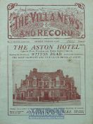 Pre-War 1927/28 Aston Villa v Everton Division 1 match programme at Villa Park, 10 December 1927.