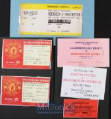 1998/99 Manchester Utd v Eric Cantona European XI match ticket, away pre-season match tickets v