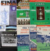 Collection of FA Cup final programmes all involving Newcastle Utd to include 1951, 1952, 1955,1974