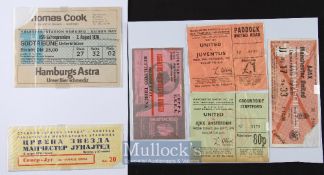 1976/77 Manchester UEFA match tickets homes v Ajax, Juventus and aways at Juventus, Ajax. Also