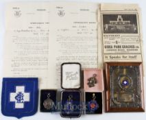 William Joyce, Enfield FC - Three pre-war medals to include Essex County junior Challenge Cup 38/39,