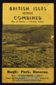 Scarce 1959 British Lions Tour to NZ Rugby Programme: 26 thorough pages in this Combined Bay of