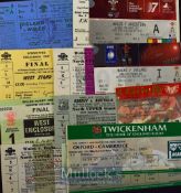 Scarce 1928 Wales v Ireland etc Rugby Ticket Selection (12): Light purple card stand ticket,