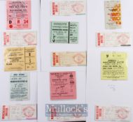 1973/74 Manchester Utd match tickets to include homes QPR, Leicester City, Leicester City,