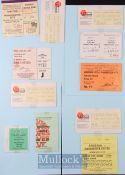 1977/78 Manchester Utd league tickets homes v West Ham Utd, QPR + directors box ticket, Aston Villa,