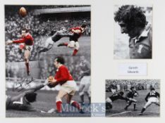 Sir Gareth Edwards, signed, mounted, framed, glazed limited edition display of the Wales and Lions