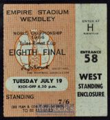 1966 World Cup match ticket Mexico v Uruguay at Wembley 19 July, worth a view.