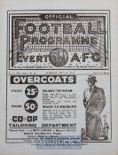 1935/36 Everton v Preston North End Football Programme date 02/05/36, in very good condition