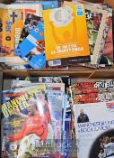 2001/2002 Manchester Utd home match programmes (27) and aways (22) plus Champions League aways Bayer