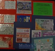 2000/01 Selection of Manchester Utd tickets FA Cup Fulham (a), WHU (h), Worthington Cup aways