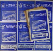 Selection of Early 1960s Romford Football Programmes all homes, various fixtures included, mixed
