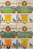 Selection of Wolverhampton Wanderers match programmes 1947/48 Manchester Utd, Blackpool 1948/49